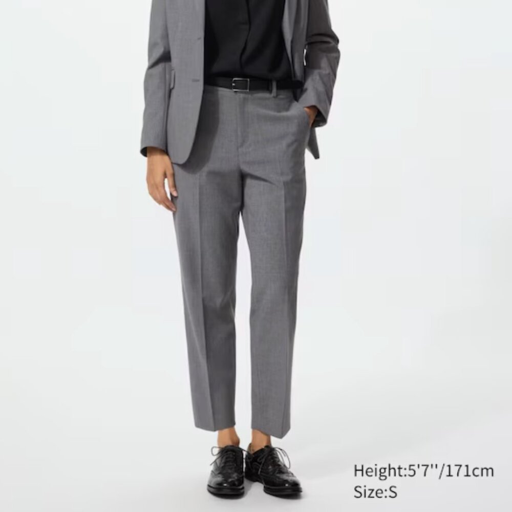 Uniqlo Women's Smart Ankle Pants (Grey, S)